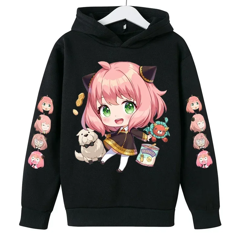 

Children's Hoodie Anya Spy X Family Print Anime Character Boys Girls Sweatshirt Fashion Pullover Clothes 3-12 Years Toddler