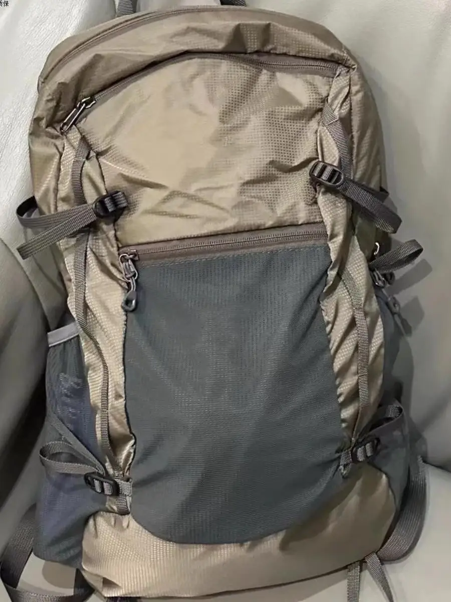 새로운 초경량 방수 야외 여행 스포츠 하이킹 배낭 대용량 접이식 더블 숄더백 ..