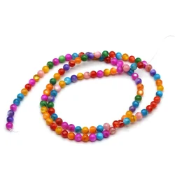 Natural Shell Beads - 3mm Small Round Dyed Loose Spacer Beads for DIY Jewelry Accessories (Hunse)