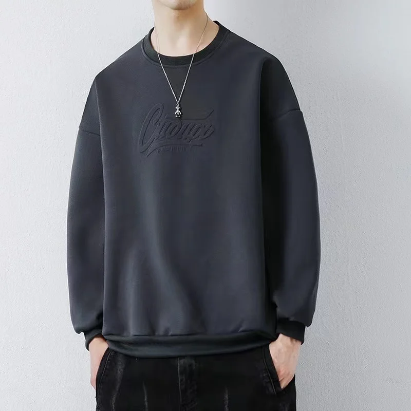 Fall/winter 2023 new fashion fabrics letter printed sweatshirt men's large size high quality pullover hoodie handsome  hoodies