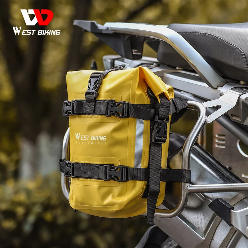 

WEST BIKING Motorcycle Bumper Bag 5L-7L Large Capacity IPX7 Waterproof Bicycle Bag Stable Windproof Cycling Bag Hiking Backpack