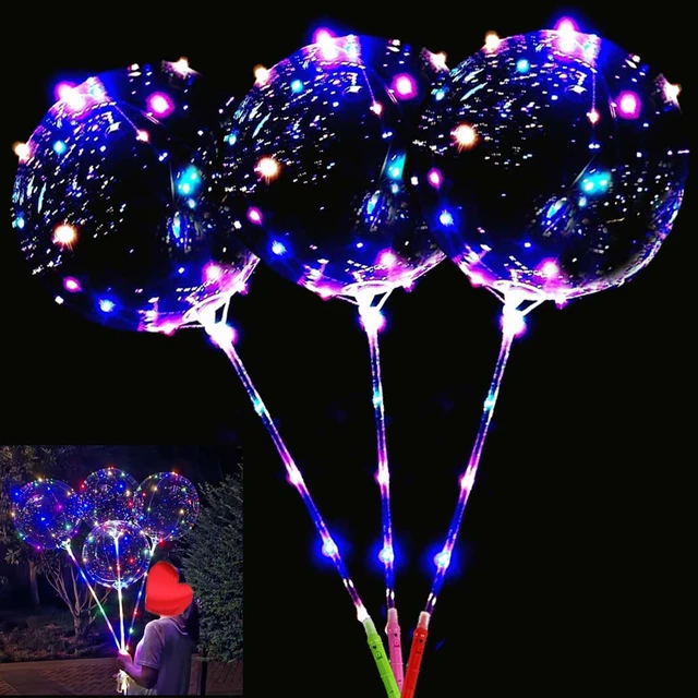 Handle Led Balloons With Stick Luminous Transparent Helium Ballons Wedding  Birthday Party Decorations Kids Toy Light Balloon Led - Ballons &  Accessories - AliExpress