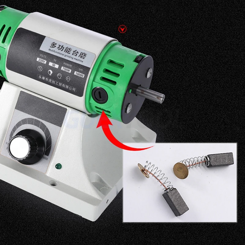 220V Electric Bench Polishing Grinding Machine Table Saw Sander Gem Jewelry Rock Grinder Desktop Lathe Polisher Adjustable Speed