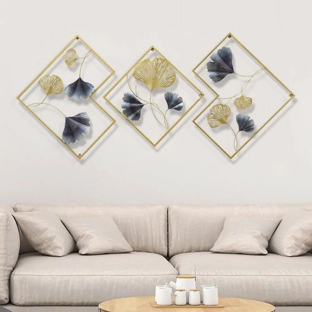 

3D Wall Decoration 3 Pack Metal Wall Decoration Leaf Wall Decoration Background Wall Decoration Living Room Decoration