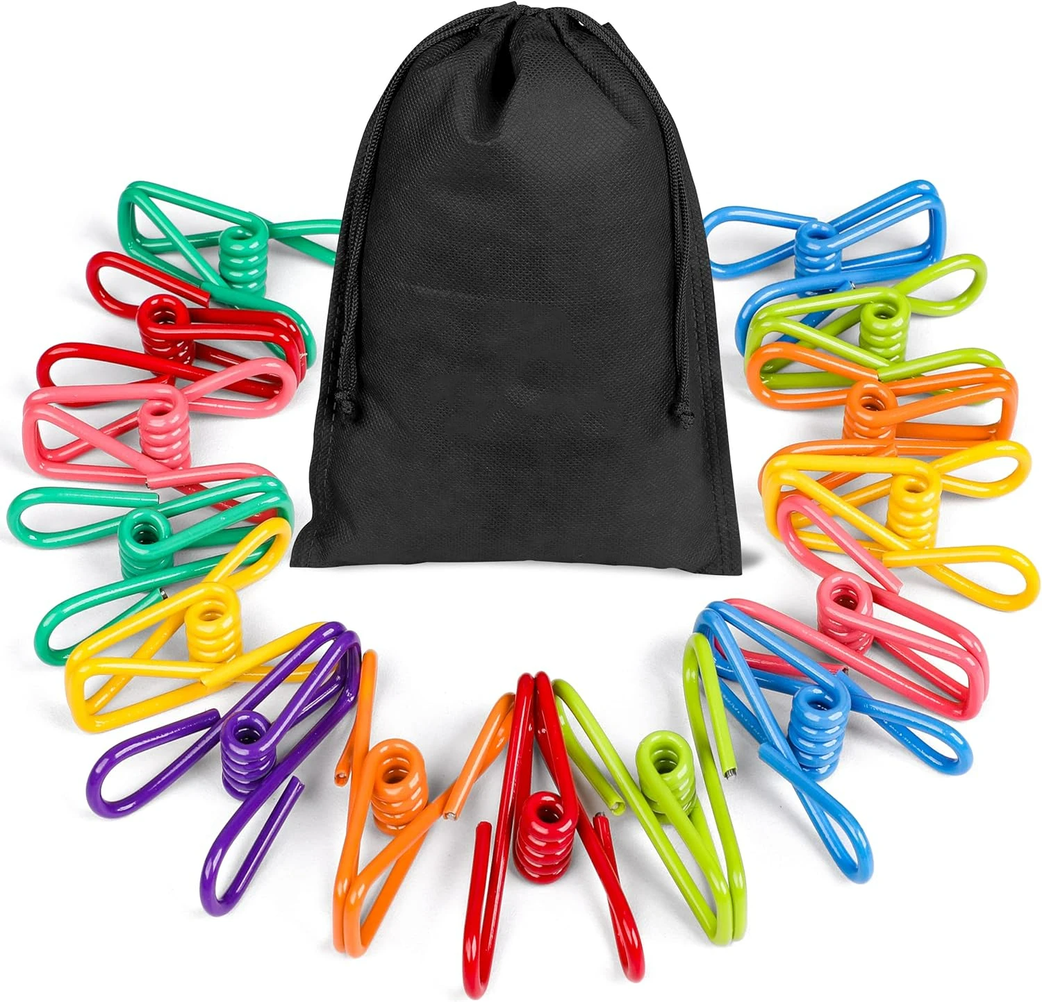 Assorted Chip Bag Clips PVC 2 Inch Coated Colorful Sealer Sealing Food Paper Holder Clothesline Clip Laundr