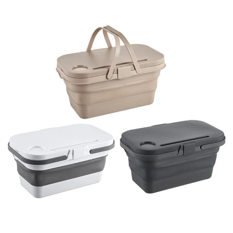 

Foldable Outdoor Storage Container Camping Gear Seasoning Holder Tableware Set D5QD