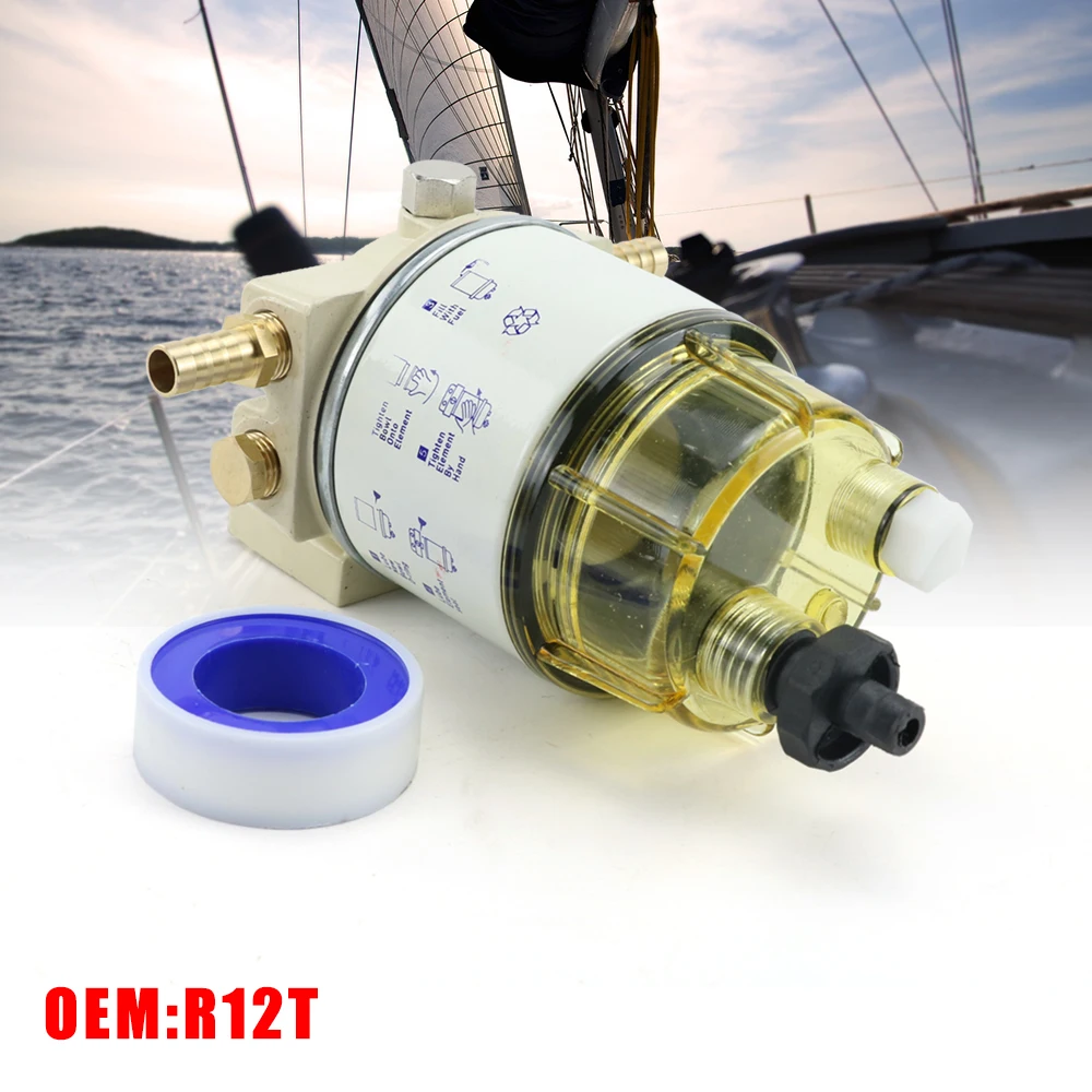R12T Fuel Filter Element Water Separator Replaces ZG1/4-19 120AT S3240 NPT FS19802 P502489 R12P R12S fuel filter fuel filter water separator