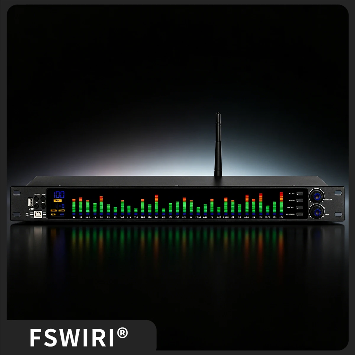 FSWIRI 31밴드 디지털 이퀄라이저 스테이지 튜너 전문 무대 공연용 그래픽..