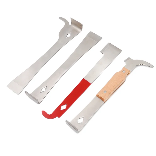 Rozsdamentes Acél Méh Kaptárhorogkaparó Multifunkcionális Méhészeti Kaptár Kaparó Méhészkészlet Keret Tisztítószerszáma - Image 6