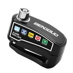 Motorcycle and Bicycle Anti - Theft Disc Lock with Alarm (Black)