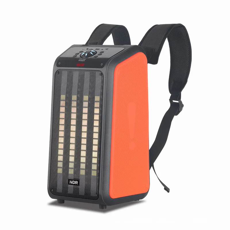 

6.5 "Double Backpack Bluetooth Speaker 30W high-power party karaoke speaker portable outdoor mobile audio with wired microphone