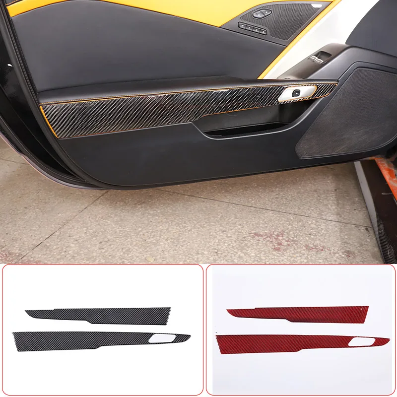 

Для Chevrolet Corvette C7 2014-2019, мягкое углеродное волокно, автомобильная внутренняя дверная ручка, панель переключателя, наклейка, автомобильные аксессуары