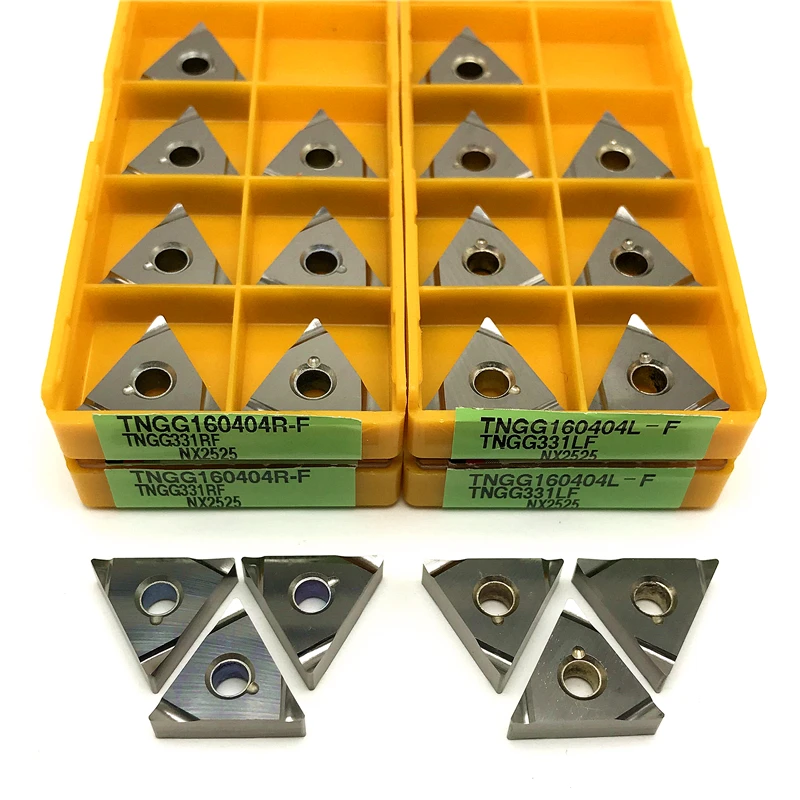

TNGG160404R-2G TNGG160404L-2G NX2525 Металлокерамические вставки высококачественный внешний токарный инструмент ЧПУ стальная обработка токарной пластины