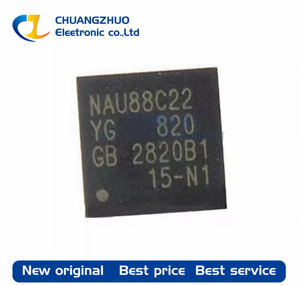 

10Pcs/lot New original NAU88C22YG NAU88C22 QFN-32-EP(5x5) Audio Interface ICs