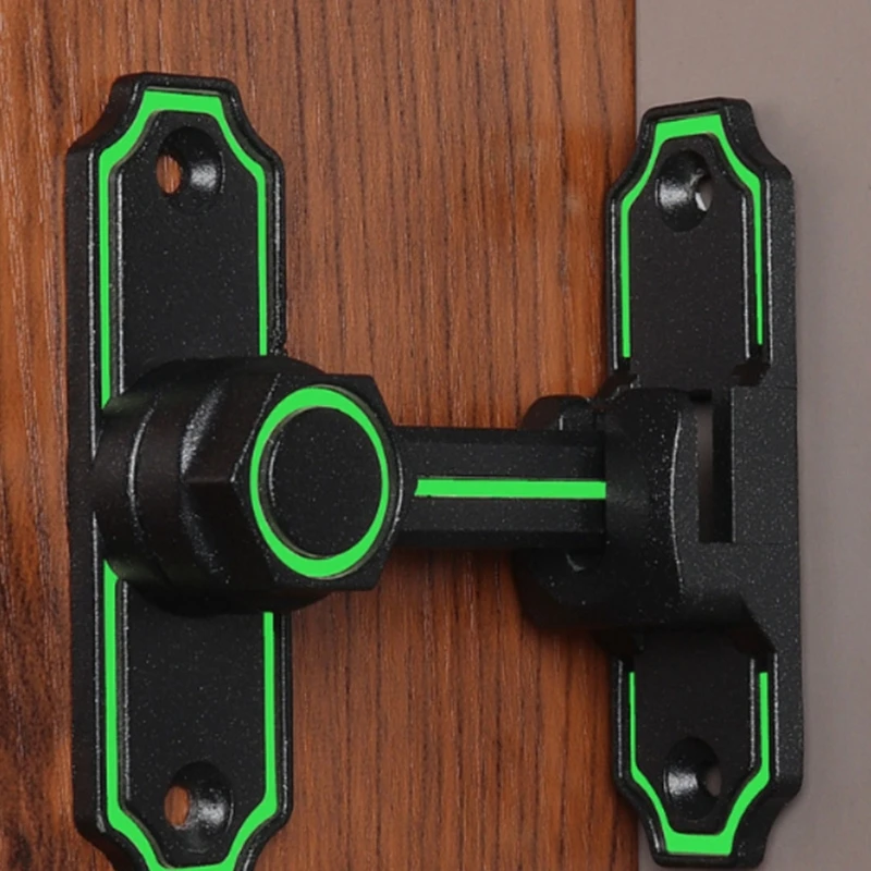 Barn Door Lock 90/180 Degree Gate Latches Zinc-Alloy Right Angle Door Lock Latch-Barn Hasp-Latch for Push-Sliding door latch