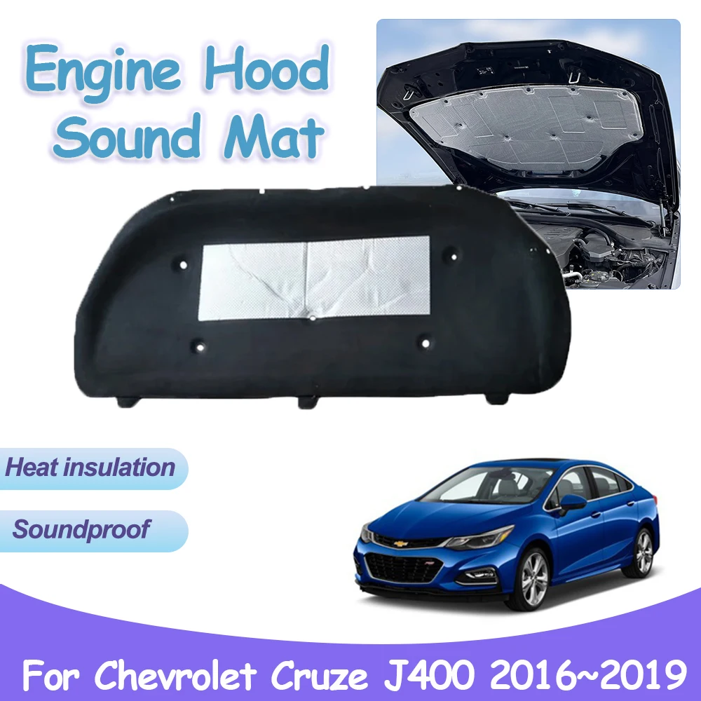 

Engine Hood Pad for Chevrolet Cruze J400 D2LC Holden Astra Sedan 2016~2019 Car Sound Heat Insulation Cotton Interior Accessories