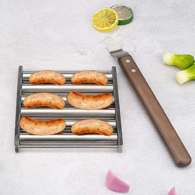 1 Beállítja A Grillhenger -Állvány Sima Grill Élelmiszer Leszerelhető Hot Dog Barbecue Rack Otthoni Ellátást - Image 3