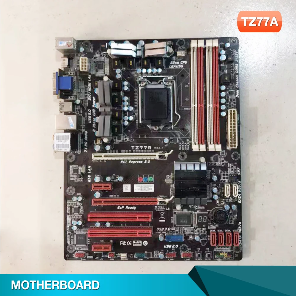 BIOSTAR 데스크탑 마더보드 TZ77A, LGA1155, DDR3, 32G