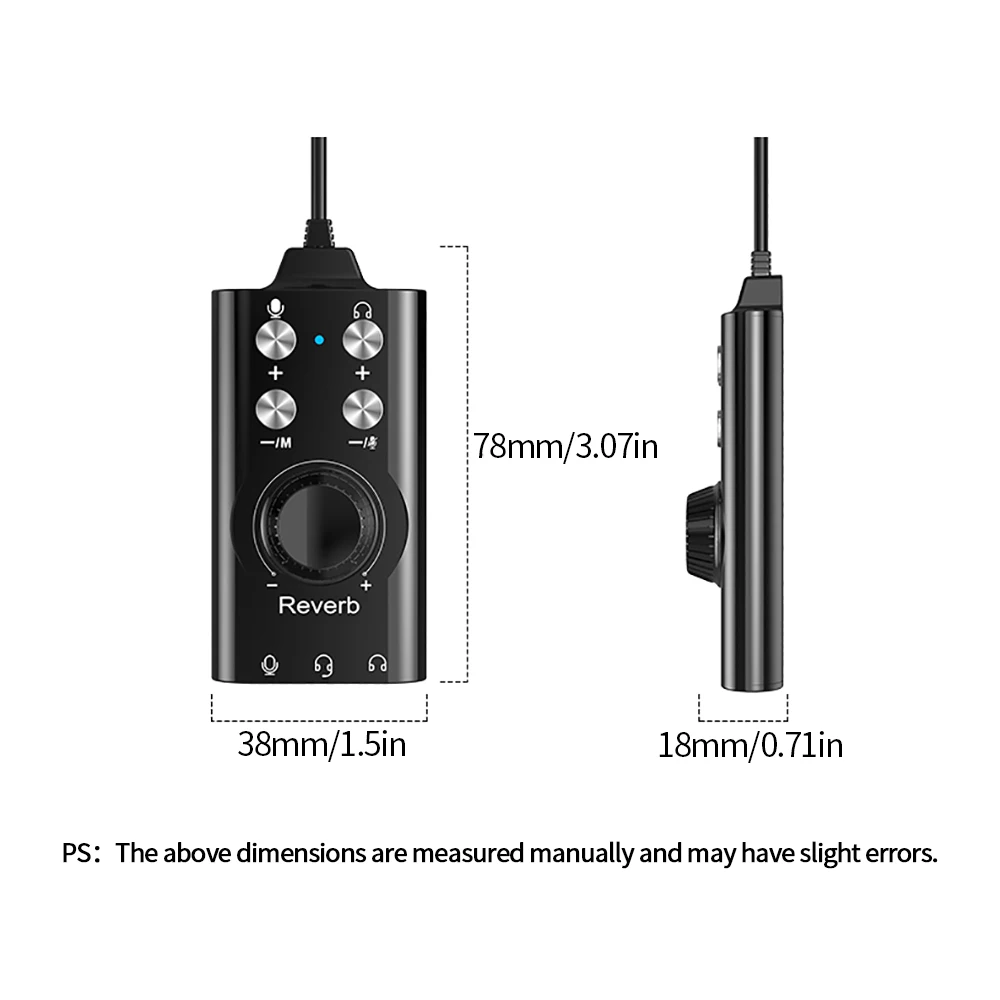 USB 7.1 외장 사운드 카드 USB - 3.5mm 오디오 어댑터 USB - 이어폰 마이크 (컴퓨터, 노트북, PS4용 사운드 카드)