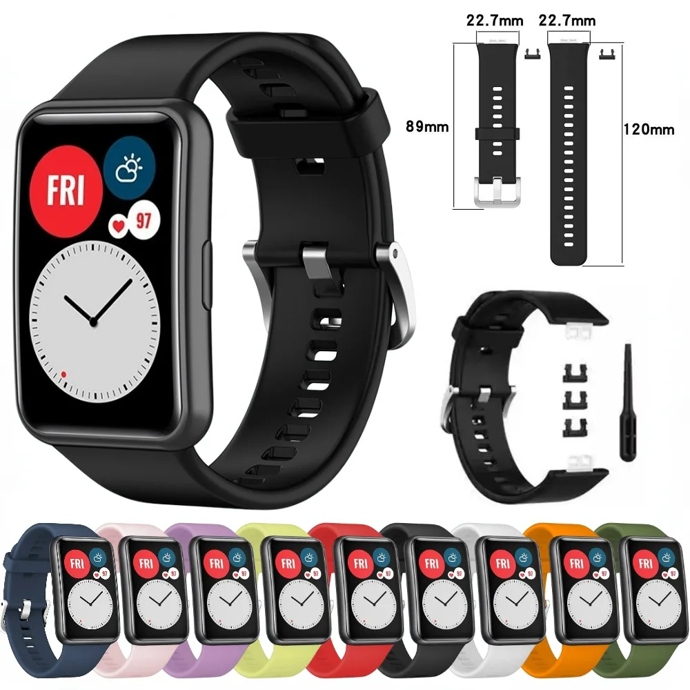 

Sport Silicone Strap for Huawei Watch Fit Strap Watchband Bracelet Wristband Correa for Huawei Watch Fit Replaceable Accessories