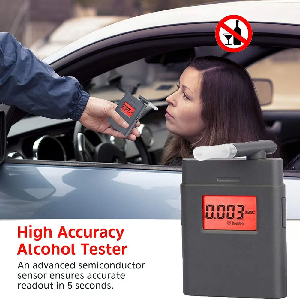 Breathalyzer High accuracy mini Alcohol Tester breathalyzer alcometer Alcotest remind driver safety in roadway diagnostic tool