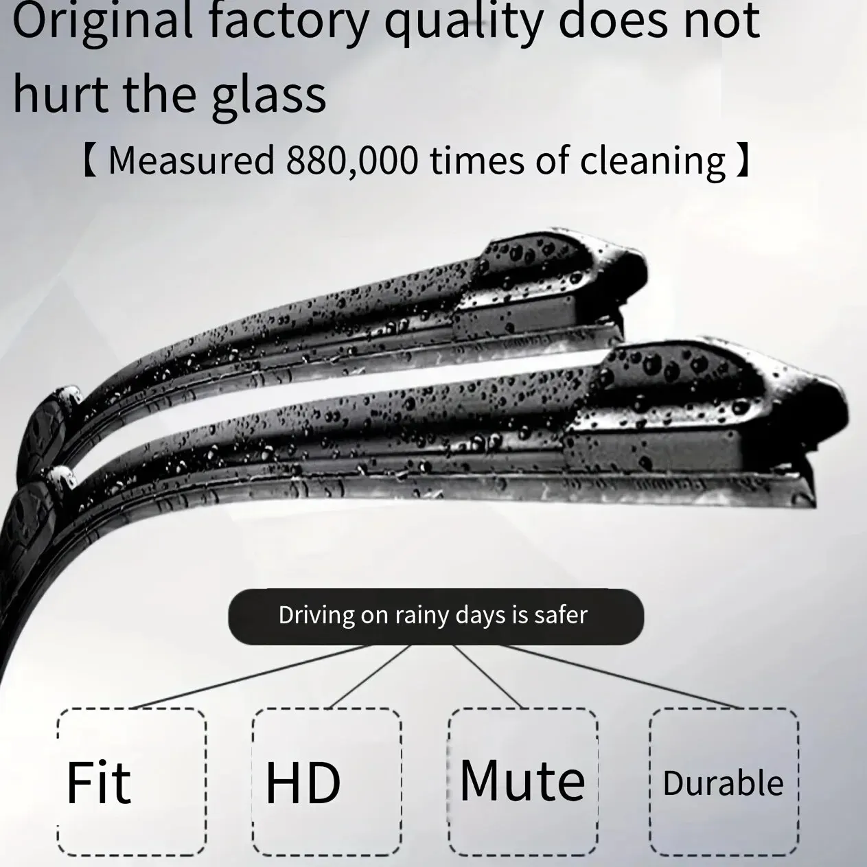 Car Wiper Blades Universal U-type Soft Rubber Boneless Wiper Durable Reduce Noise Automotive Wiper 14"17" 18" 19" 20" 21" 22" 4