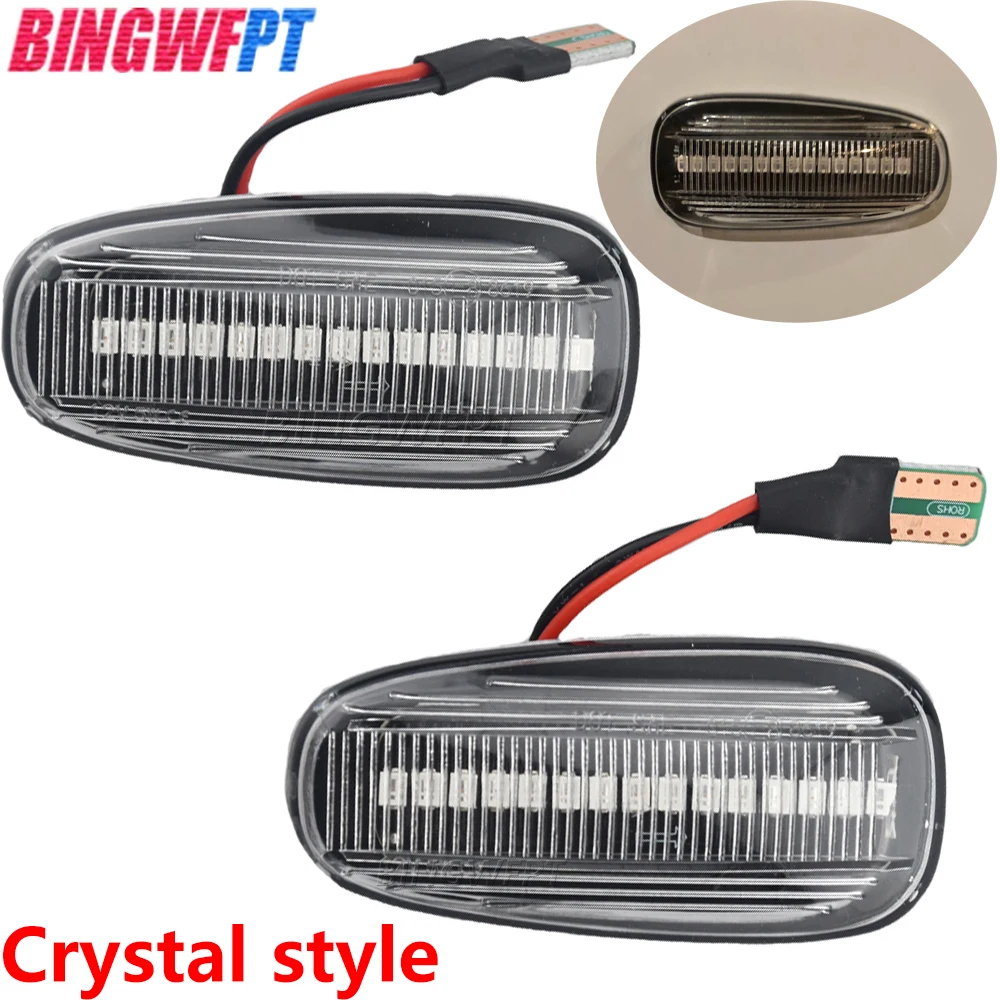 2Pcs Led Indicatore Laterale Dinamico Indicatore Di Direzione Lampeggiante Lampeggiante Acqua Lampeggiante Lampeggiante Per Opel Zafira A 1999-05 Astr