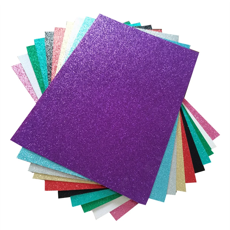 Multi Color Glitter Card Stock Paper , 300gsm Or 200gsm A4 Glitter Card