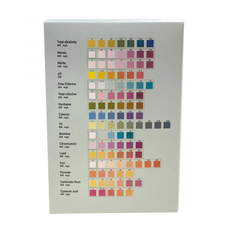 Aquarium test strips 100 Pcs 16-in-1 Aquarium Water Quality Test Strips for Check