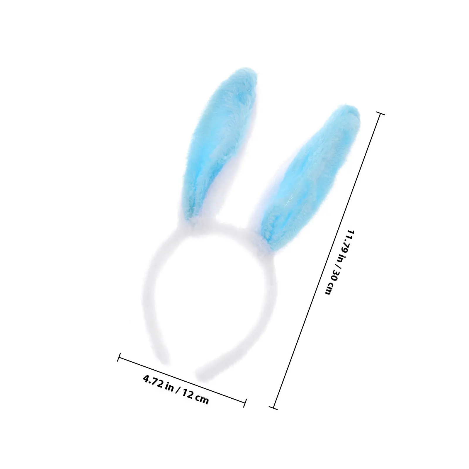 10Pcs 토끼 귀 머리띠 소녀를위한 가볍고 편안한 통기성 부활절 파티 머리 장식 어린이 셀카 사진 스타일링