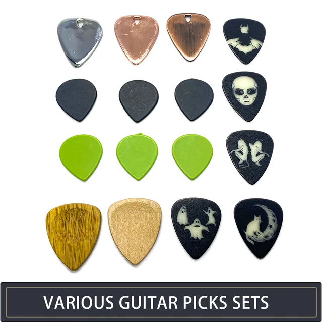 Médiator En Métal Et Bois Pour Guitare Acoustique, 65 Pièces, Médiator En  Métal Et Bois, Plectre Delrin, 0.71mm, 1.5mm - Pick - AliExpress