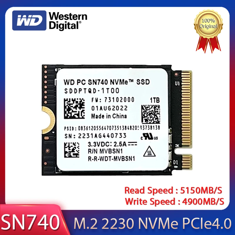 Western digital-wd sn740 ssd,2テラバイト,1テラバイト,512gb,m.2,ssd ...