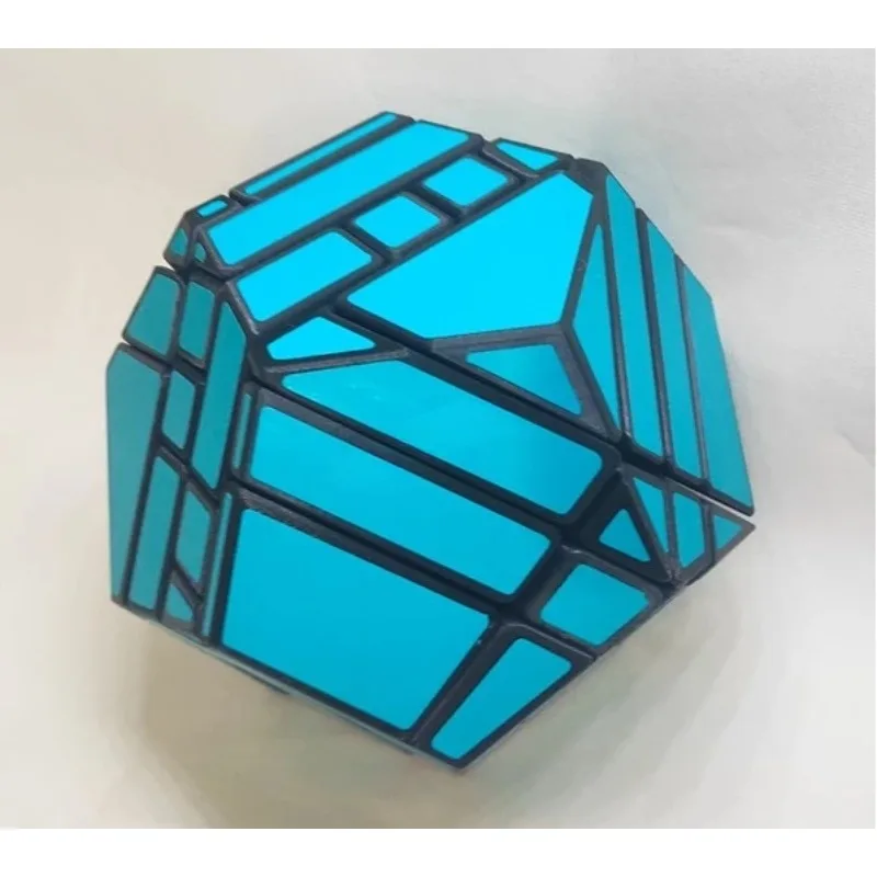 Calvin's Puzzle 4x4 Cube 4x4x4 Dodecahedron Ghost Cube Black Body with Blue Sticker (Manqube Mod) Cast Coated Magic Cube Toys мозаика ametis spectrum milky white sky blue sr00 sr03 cube непол 29x25