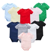 High Quality Baby Rompers Boys Clothing Muslin Blank Bodysuit Girls Pink Plain Colors Jumpsuit One piece Infant Products 0-24M 1