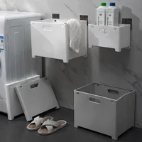 Foldable Laundry Basket with Wall Mounts