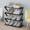 Simple 7-shaped Fabric Dust-proof Shoe Rack Shoe Cabinet Multi-functional Household Multi-layer Space-saving Shoe Storage Rack 2