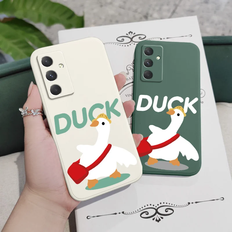 Well Behaved Duck Phone Case For Samsung Galaxy A55 A35 A25 A15 A16 A06 A05 A05S A54 A34 A24 A14 A04 A04S A04E 4G 5G Cover