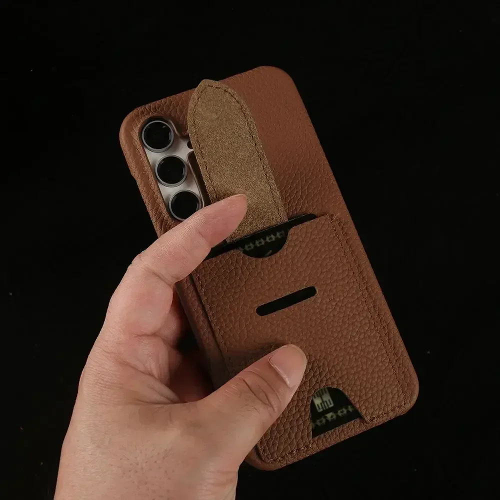 Premium Genuine Leather Card Holder Phone Case Cover
