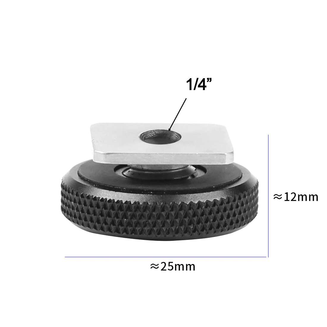 Tripod Mount Hot Shoe Adapter 1/4 3/8 inch Screw Single Nut Double Layer to Flas