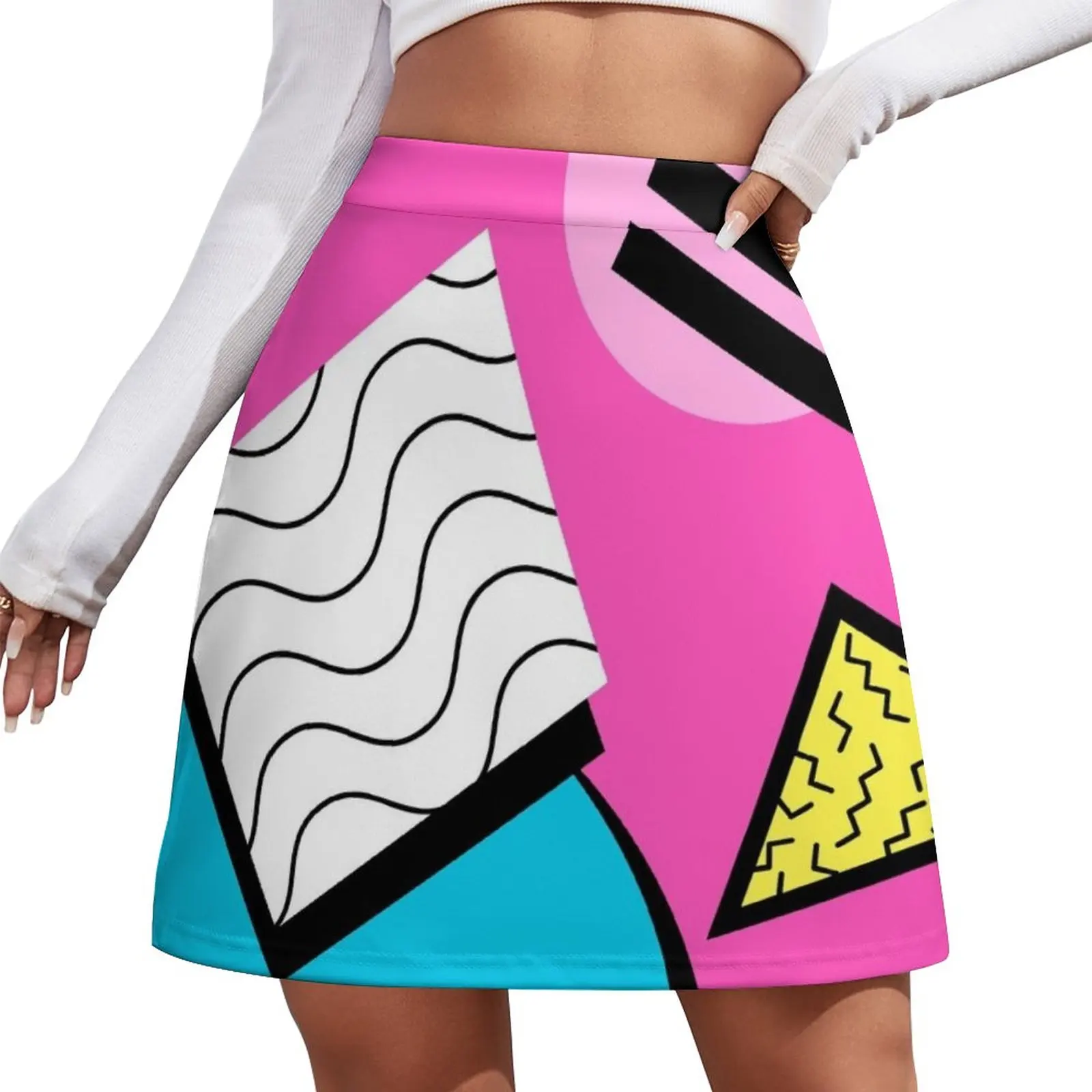 80s Memphis Design Pattern Mini Skirt Kawaii Women's clothing