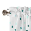 ZEDLIYU Valances for Windows Kitchen Living Room Small Window Valance Ombre Geometry Teal 1 Panel 5