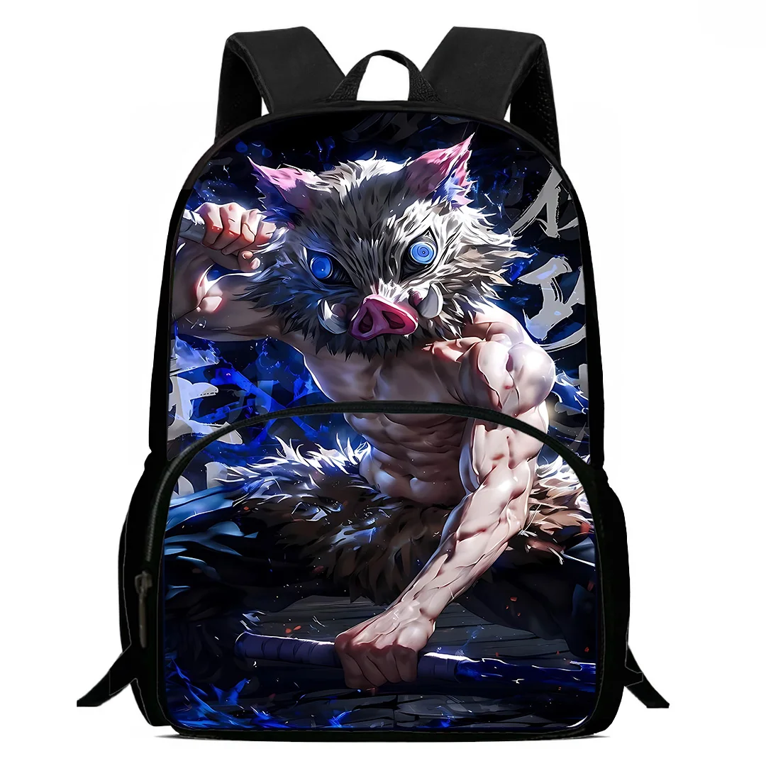 Mochilas para niños Demon Slayer Hashibira Inosuke, regalo de cumpleaños para estudiantes, mochilas escolares para niños, mochilas duraderas para acampar