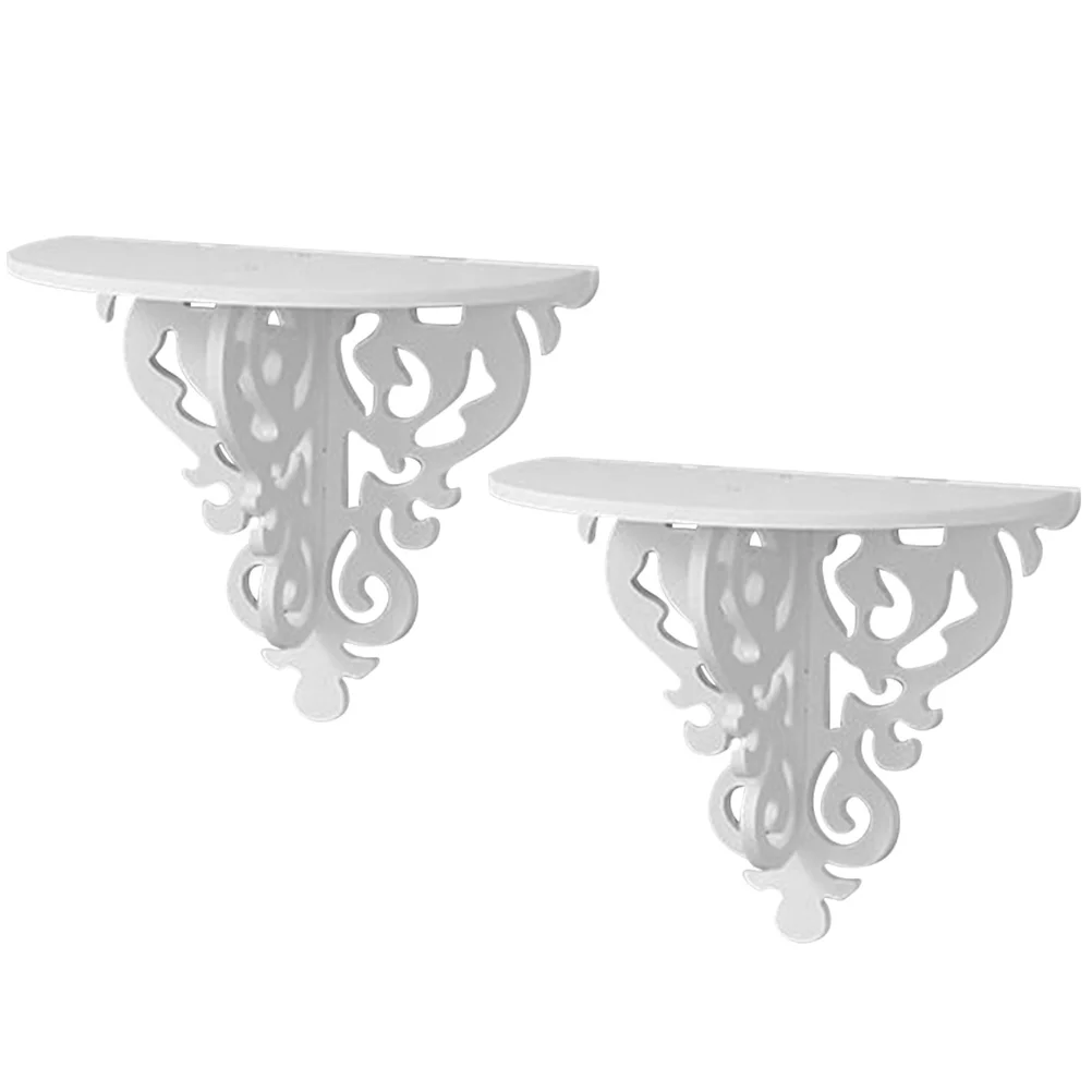 

Cabilock Flower Bracket Bedroom Office Organizer Vintage Pot Bathroom Carving Kitchen Decorative Sundries Wall-Mounted Retro