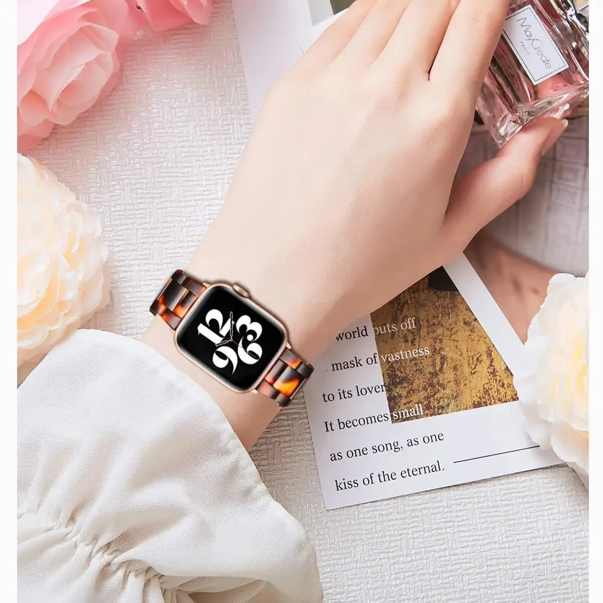 Elegant Resin Strap for Smartwatch Bands, Multiple Sizes Available