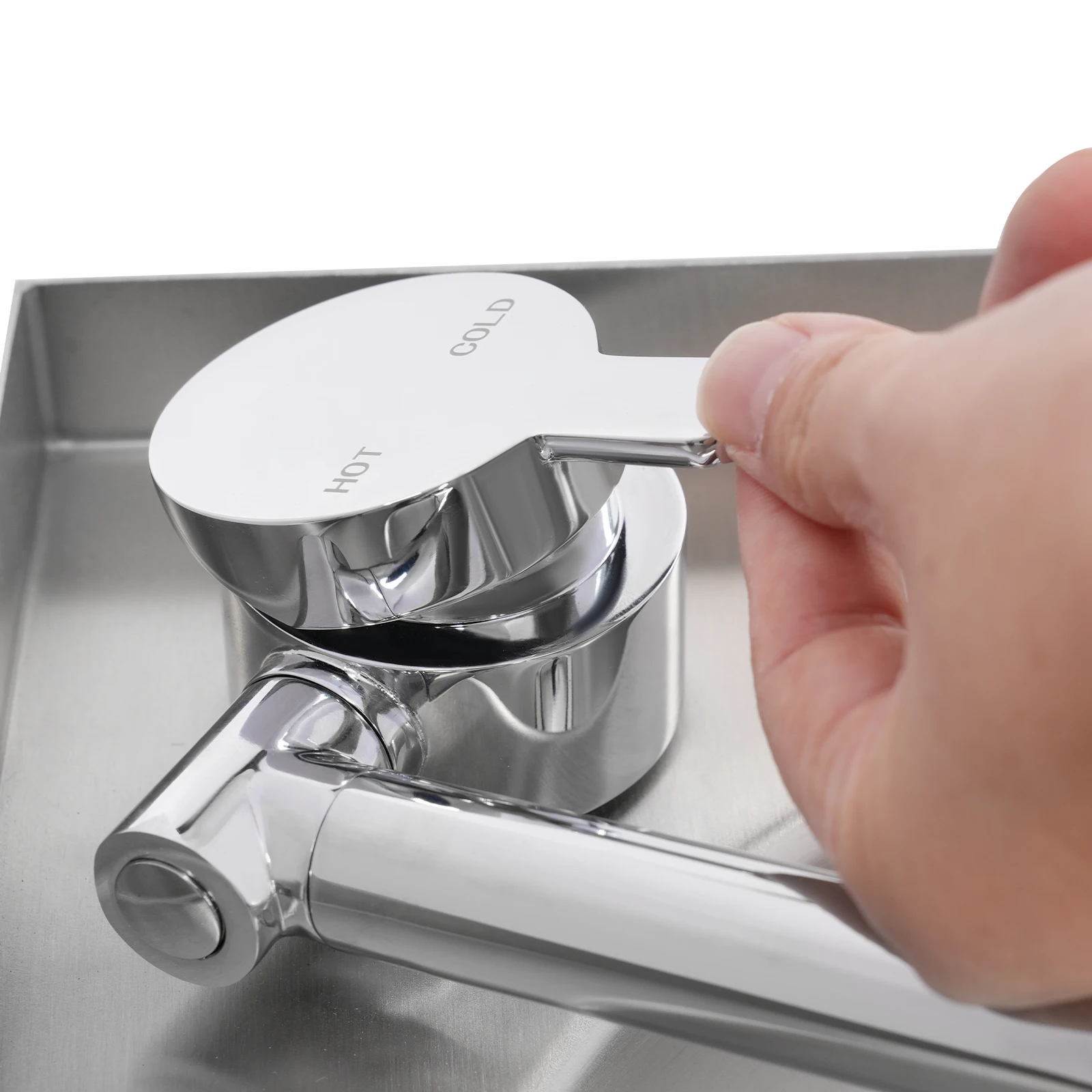 Einzelne Spüle aus Edelstahl 304, 30,5*30,5cm, für Wohnmobile/Yachten/Bars/Küchen – Detail 6