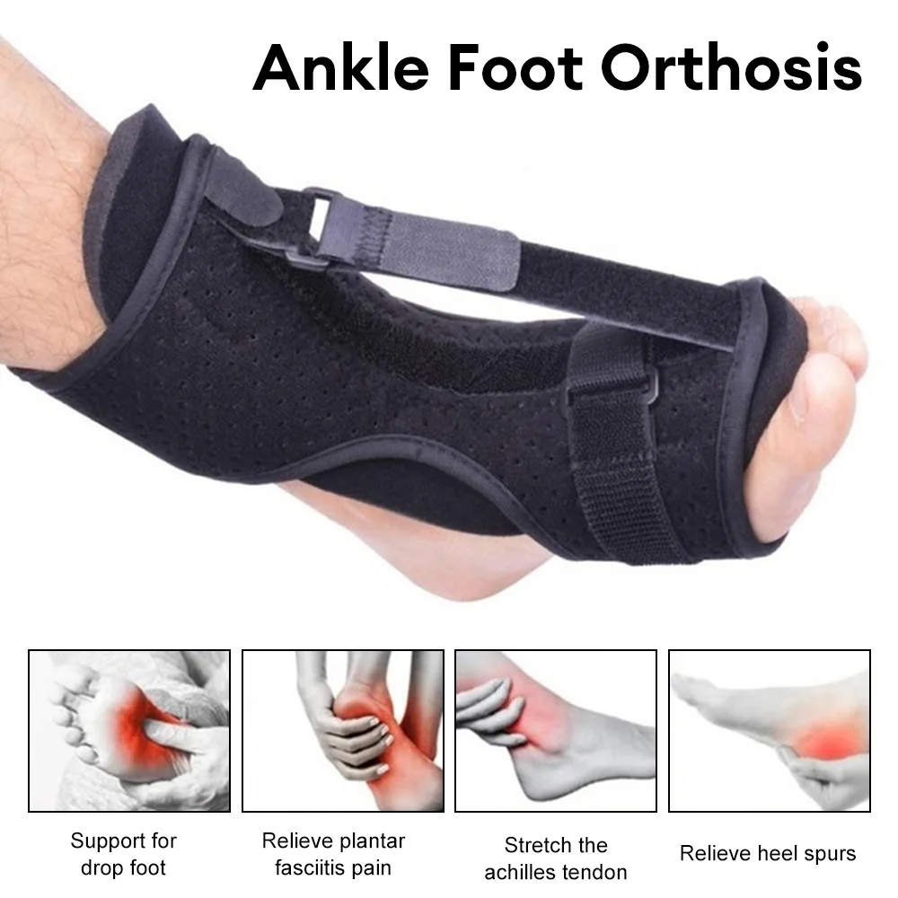 1Pc Verstelbare Plantaire Fasciitis Night Foot Splint Drop Orthotische Brace Elastische Dorsale Night Splint Voet Care Tool Ligament Riem