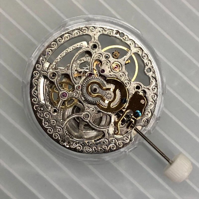 

Watch Accessories Domestic Mechanical Movement Shanghai Yite Ltt001t Three-Pin Hollow Silver Movement