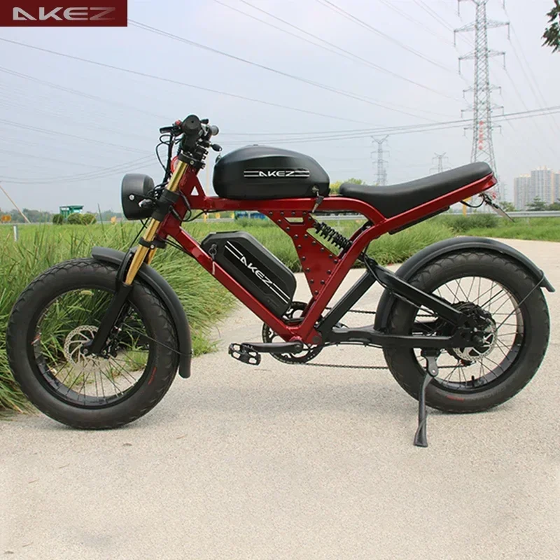 20-Inch Snow Electric Bicycle 1500W52V55AH Hydraulic brake Retro Smart Power Aluminum Alloy Mountain E-Bike