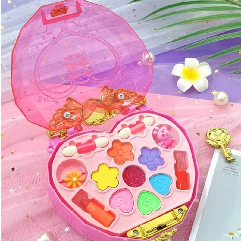 With Cosmetic Case Makeup Toy Kits Portable Playset Kids Washable Makeup Girls Toys For Kids Toddlers Girls Present Gift 2