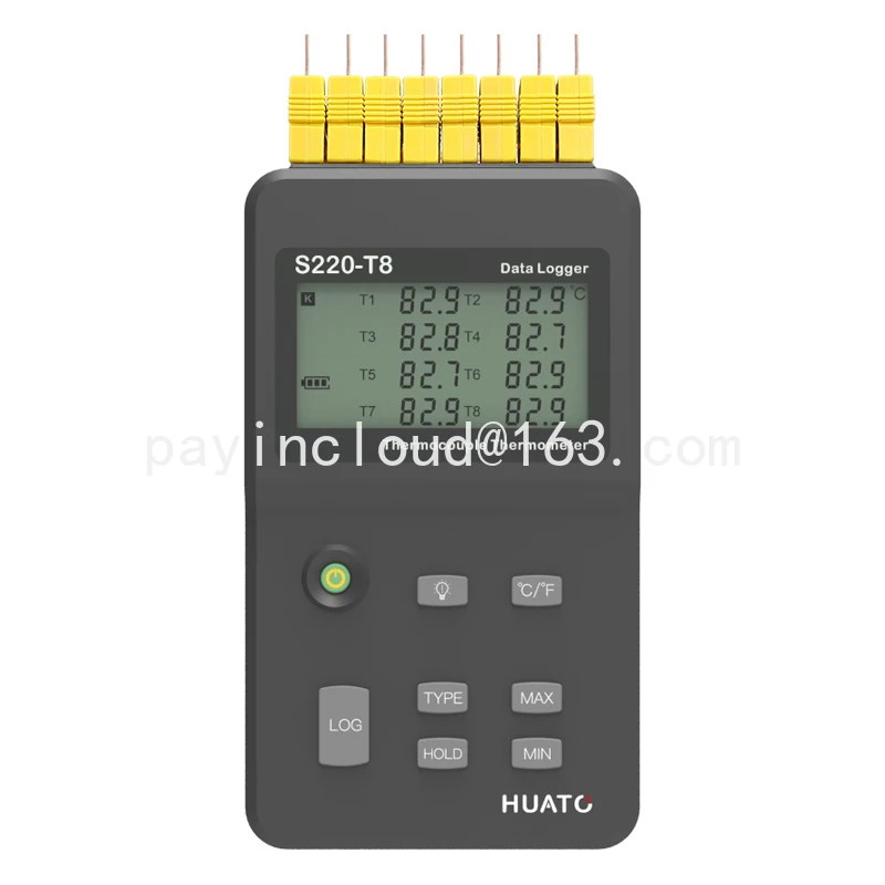 

New 8 channel Handheld Digital Thermocouple Temperature Data Logger S220-T8 for Industrial